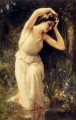 Eine Nymphe im Wald realistisches Porträts Mädchen Charles Amable Lenoir